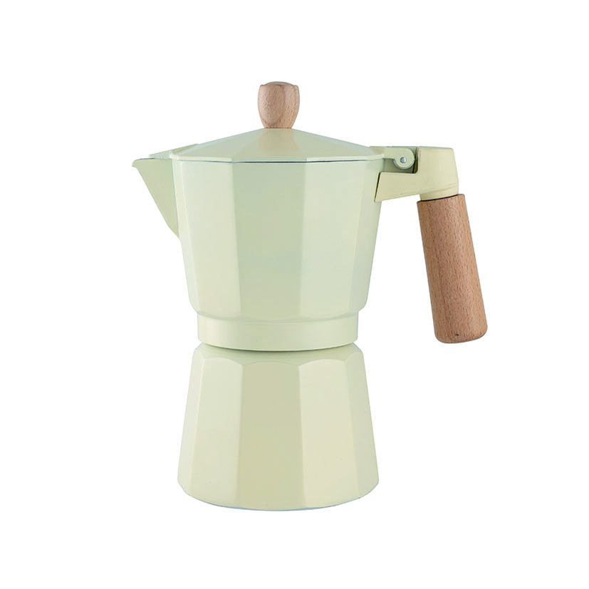 Cafetera aluminio HABITEX Cream inducción.