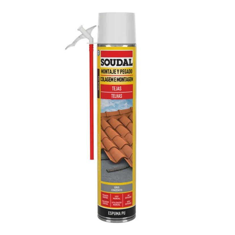 ESP. PU AERO. TEJA SOUDAL GRIS 750ML 12U