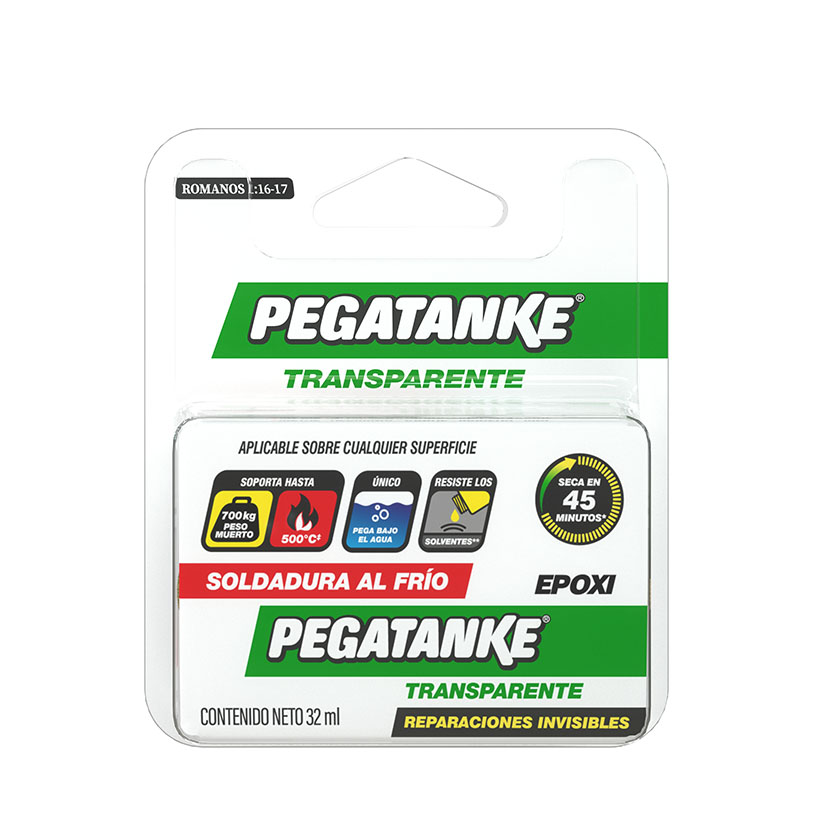 Pegamento epóxito bicomponente PEGATANKE Transparente 32 ml