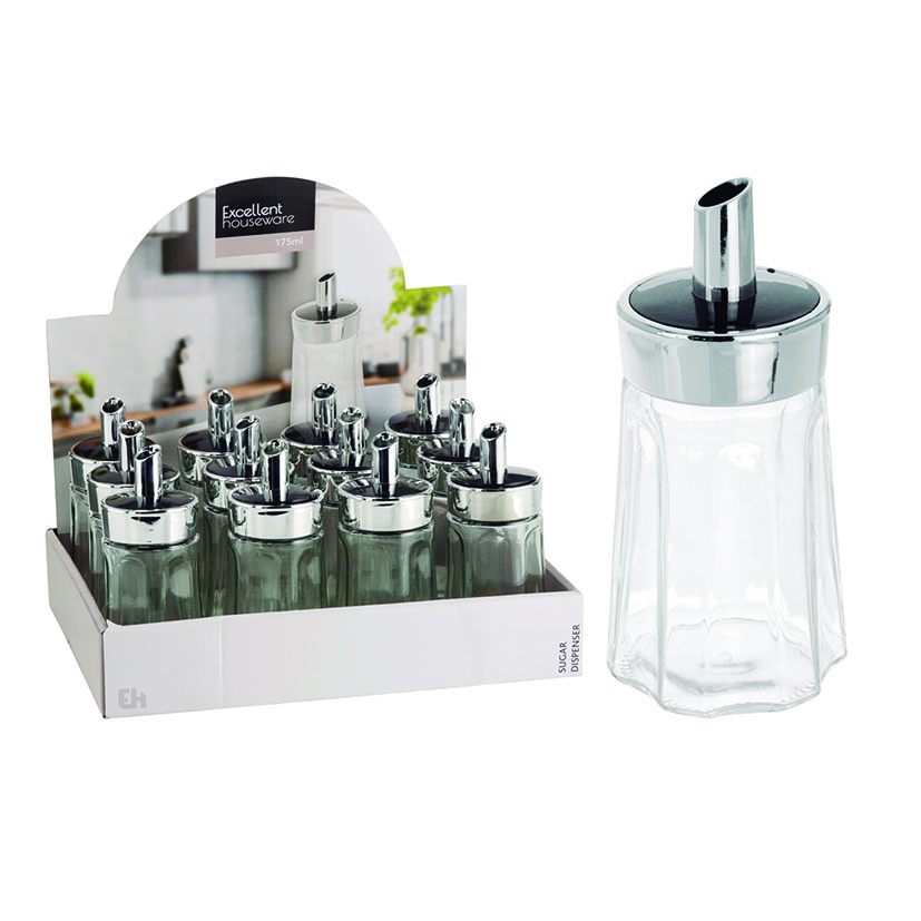 Azucarero cristal con dosificador